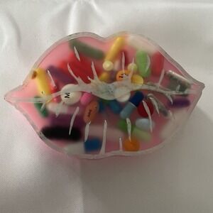 Unique Chill Pill Resin Art Kiss Lips Pulls Sculpture